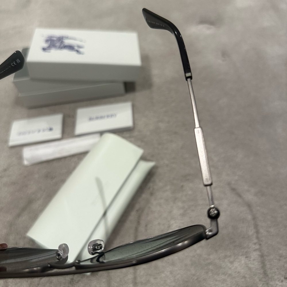 Burberry Gray Frame Sunglasses with Dark Gray Lenses - Picture 6 of 6